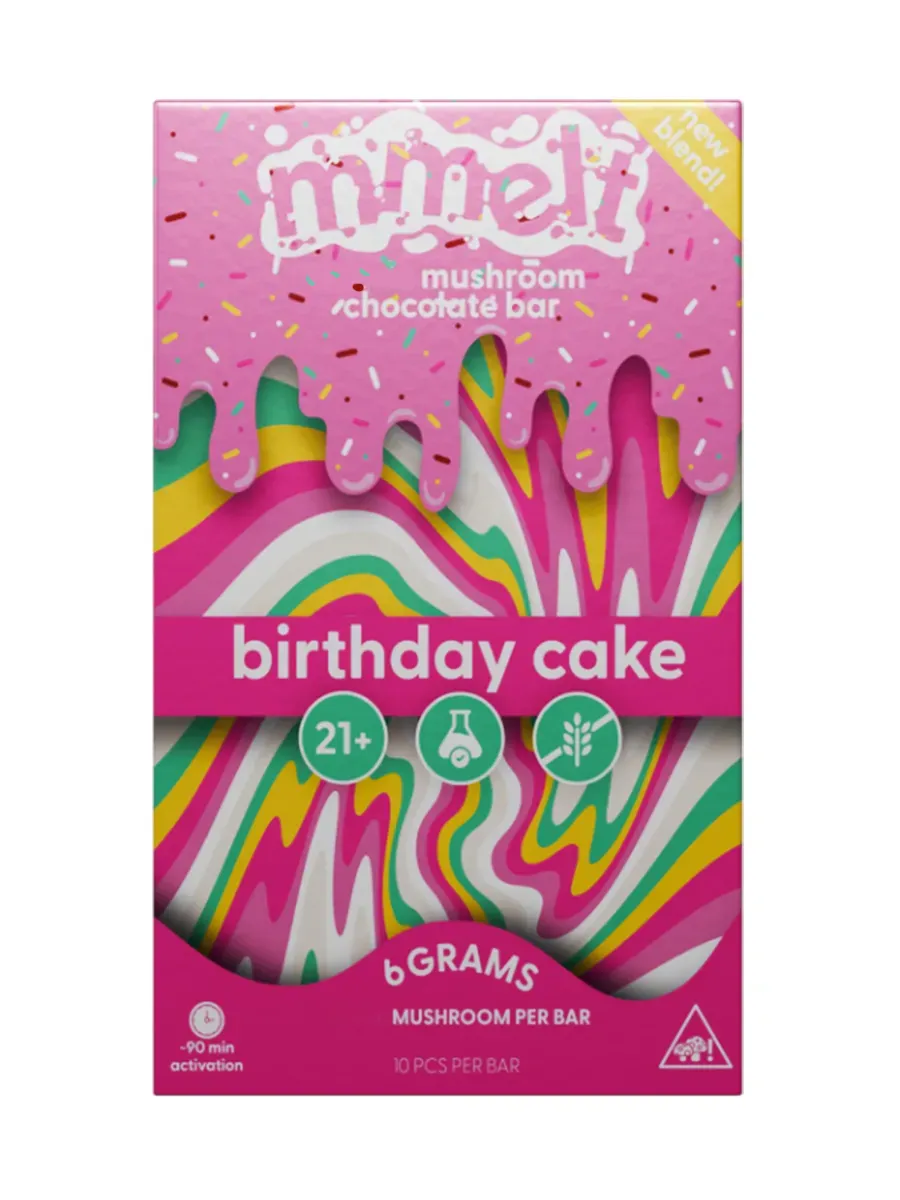 Birthday Cake Mmelt Mushroom Chocolate Bar 6G