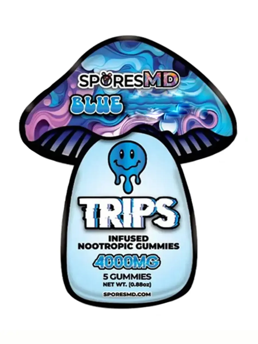 Blue SporesMD Trips Infused Nootropic Gummies 5Pcs