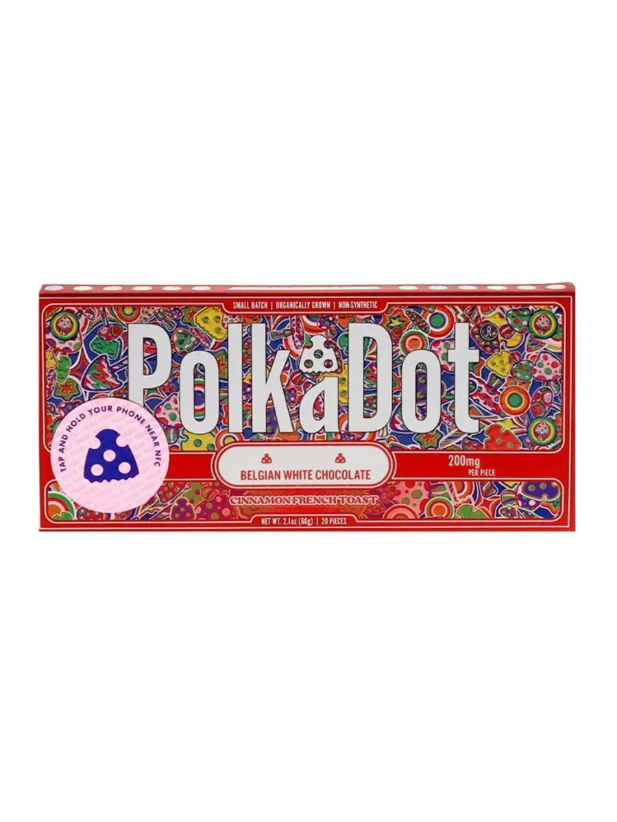 Cinnamon French Toast PolkaDot Mushroom Belgian White Chocolate 200mg Per Piece