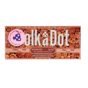 Creamy Hazelnut Wafer PolkaDot Mushroom Belgian Milk Chocolate 500mg