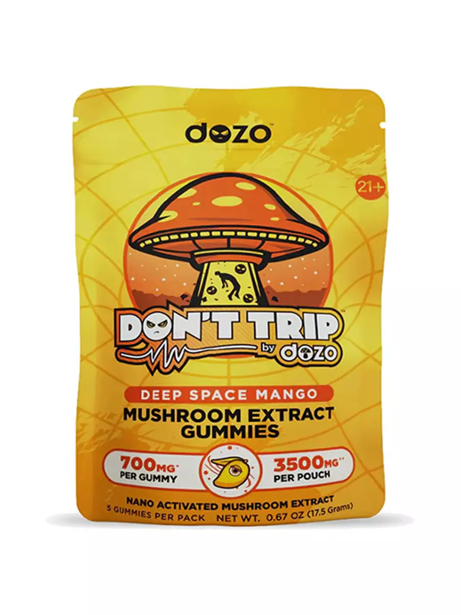 Deep Space Mango Dozo Don't Trip Mushroom Gummies 3500MG