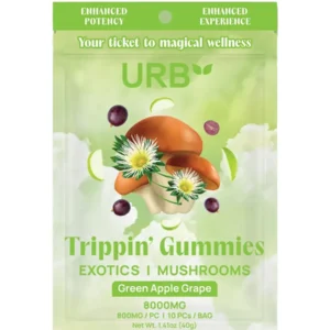 Green Apple Grape URB Trippin' Mushroom Gummies 8000mg 10ct