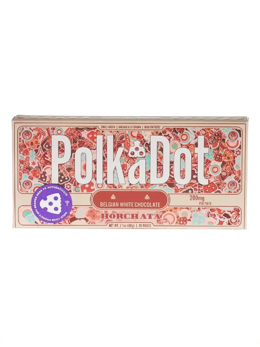 Horchata PolkaDot Mushroom Belgian White Chocolate 200mg Per Piece
