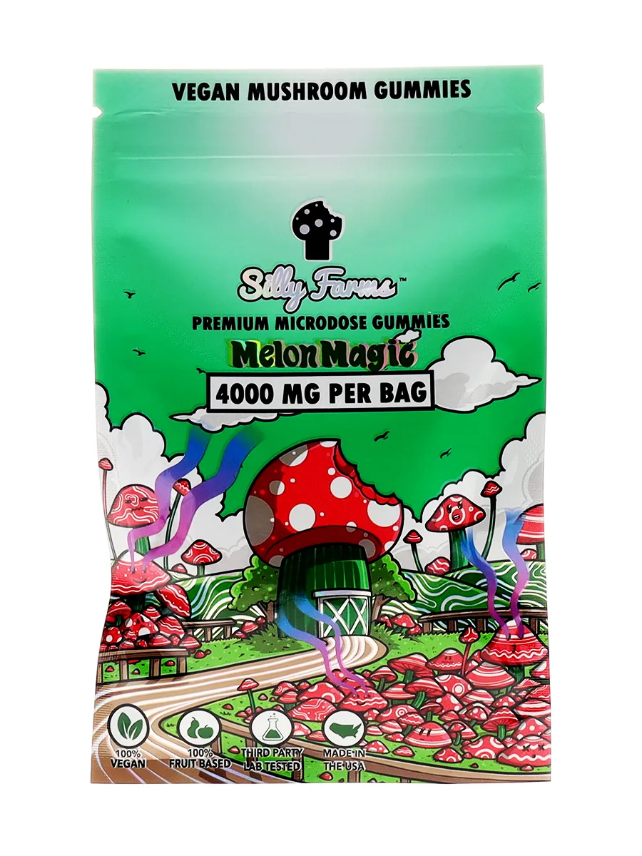 Melon Silly Farms Vegan Mushroom Gummies 4000MG