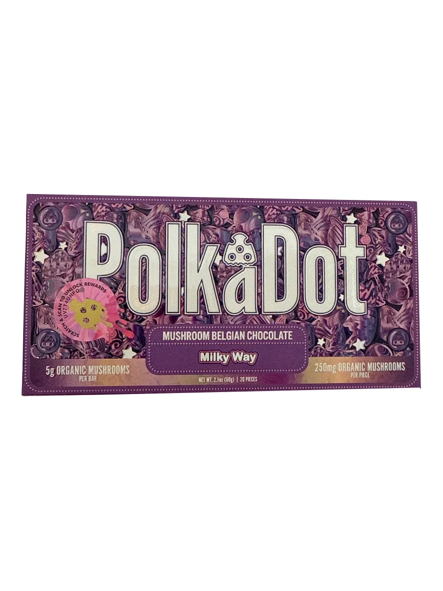 Milky Way PolkaDot Mushroom Belgian Milk Chocolate 250mg Per Piece