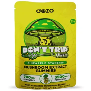 Pineapple Starship Dozo Don't Trip Mushroom Gummies 3500MG