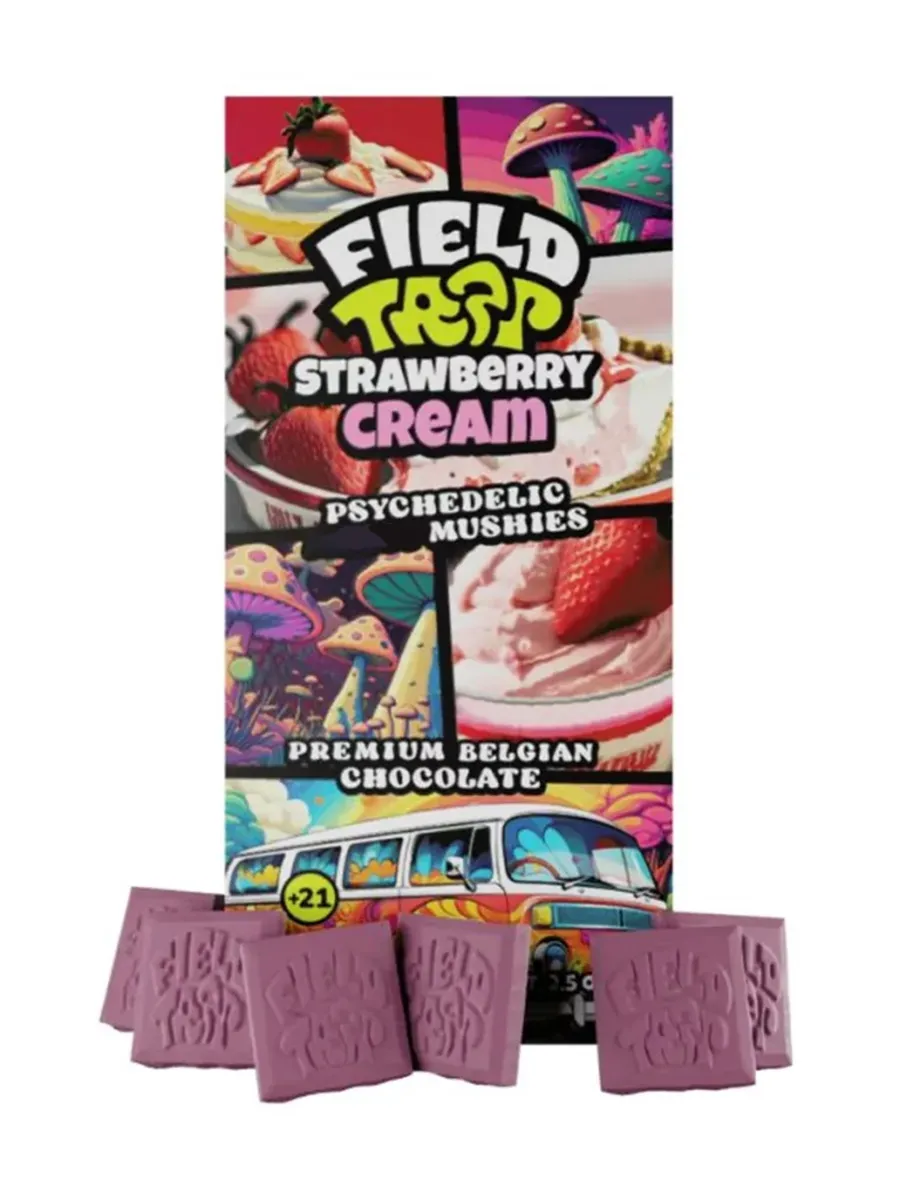 Strawberry Cream Field Trip Mushies Premium Belgian Chocolate