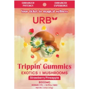 Strawberry Pineapple URB Trippin' Mushroom Gummies 8000mg 10ct