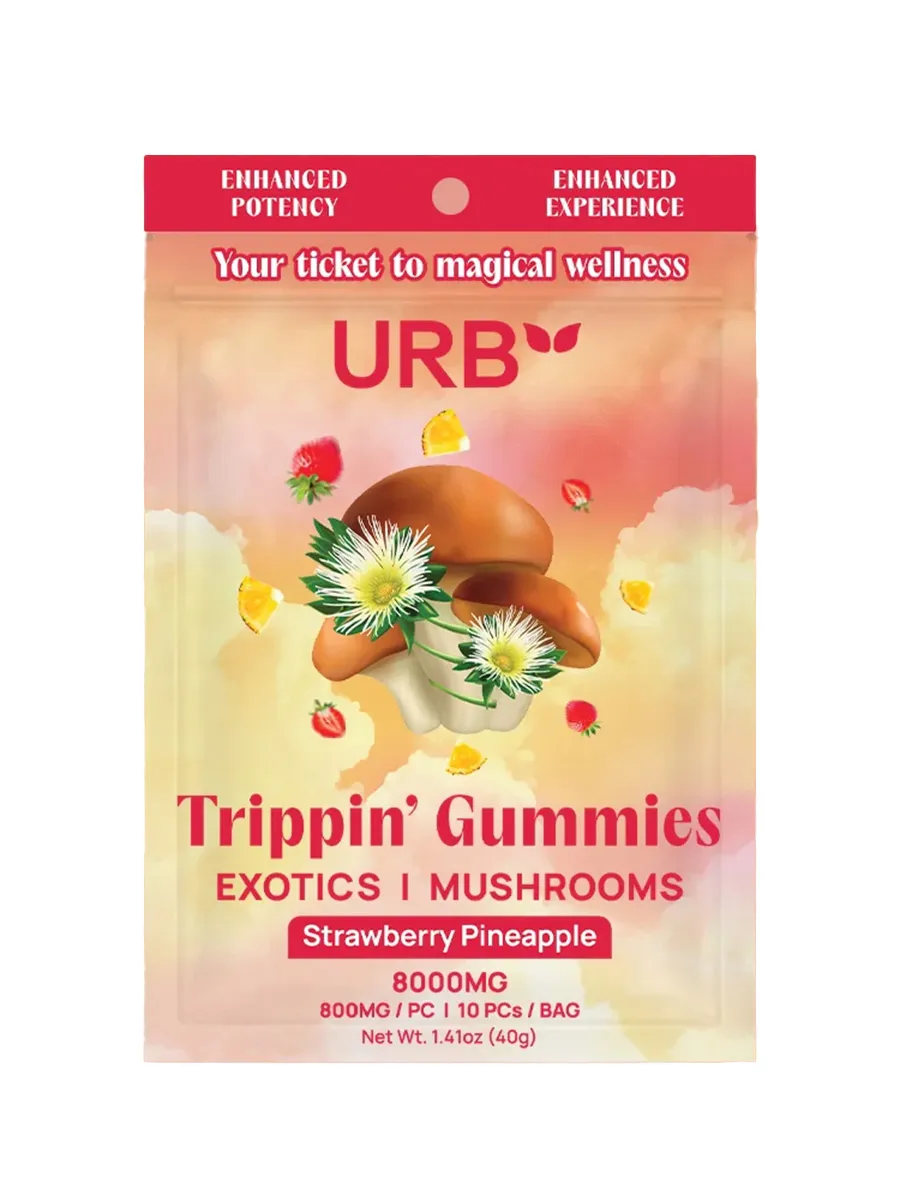 Strawberry Pineapple URB Trippin' Mushroom Gummies 8000mg 10ct