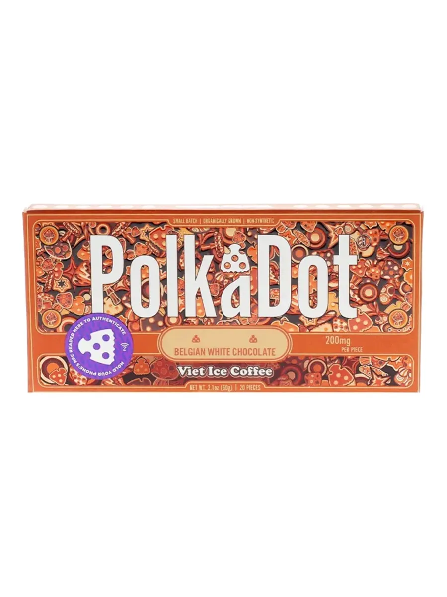 Viet Ice Coffee PolkaDot Mushroom Belgian White Chocolate 200mg Per Piece