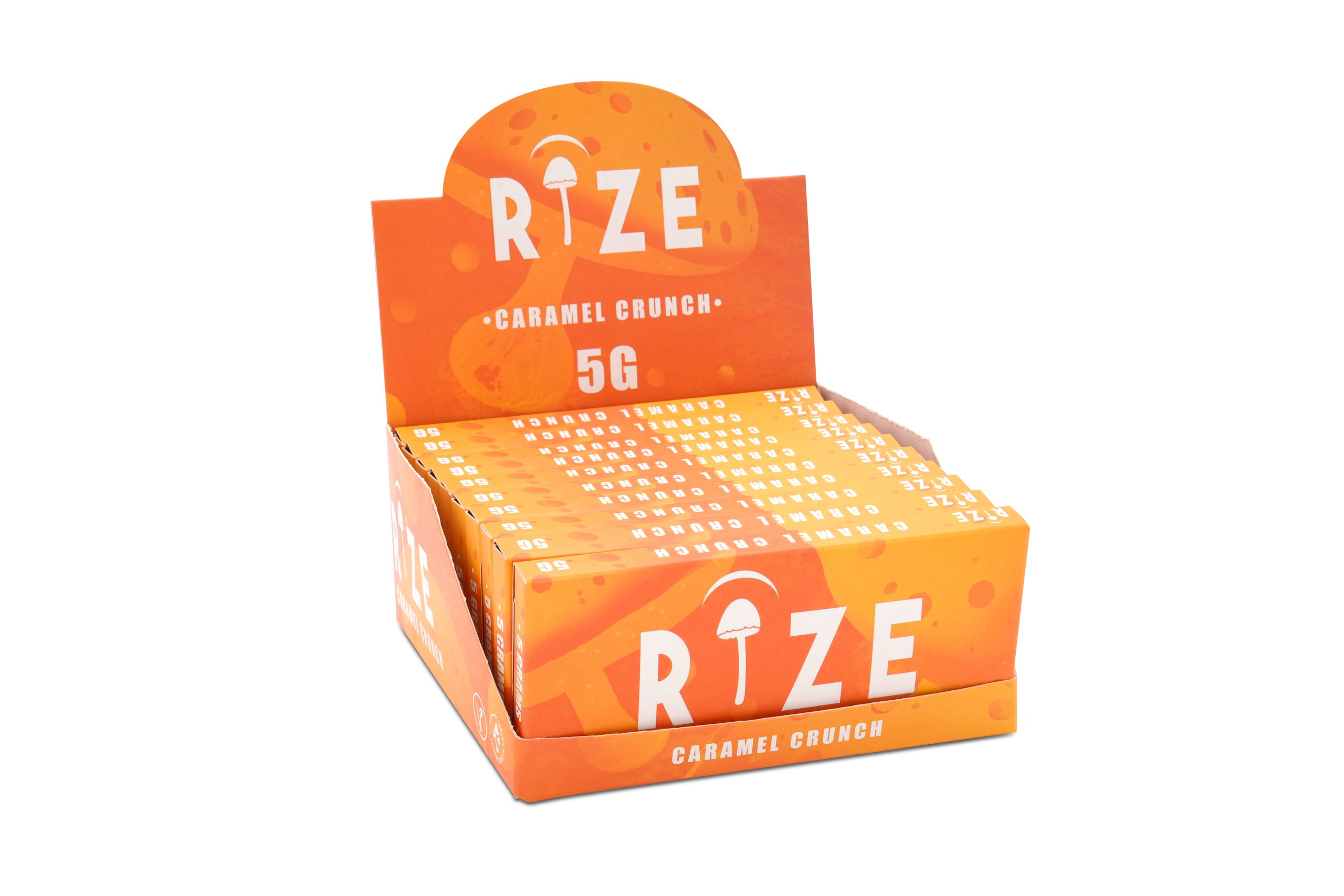 Rize Mushroom Chocolate 5g Caramel Crunch Bar - 10 Pack